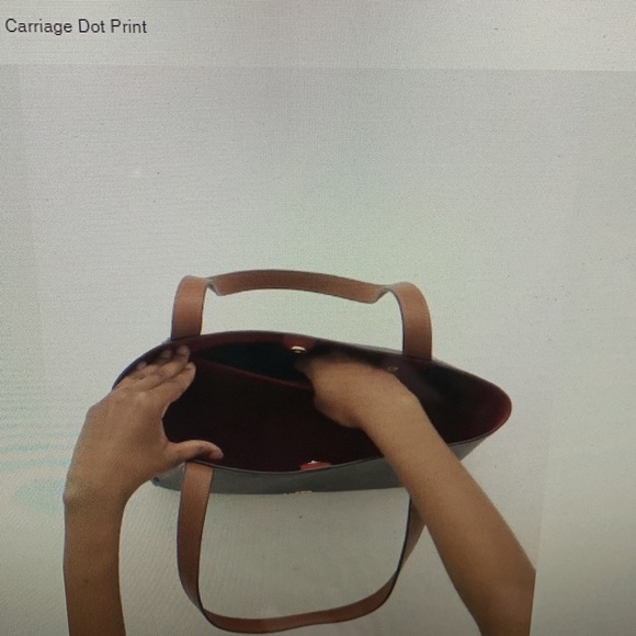 🆕Coach Tote With Horse And Carriage Dot Print Purse - Picture 11 of 14